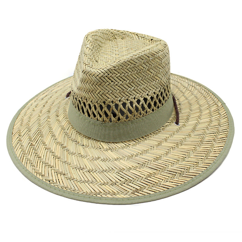 100% Hollow Straw Panama Sun Hat for Fishing