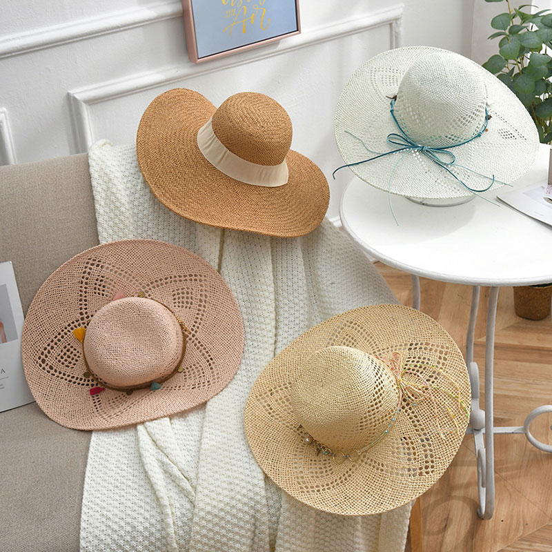 Custom Handwoven Lady Floppy Paper Straw Hat