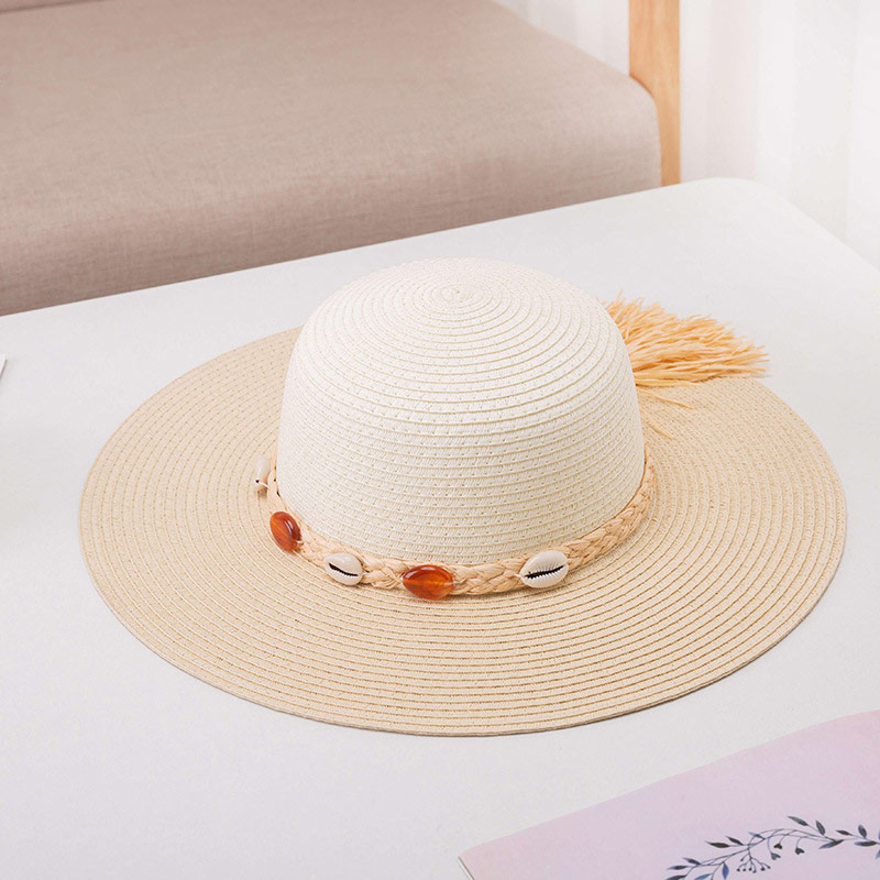 Custom Trim Two Tone Floppy Straw Hat for Female