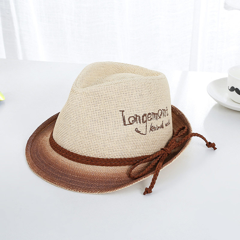 Latest Design Embroidery Logo Trilby Straw Hat