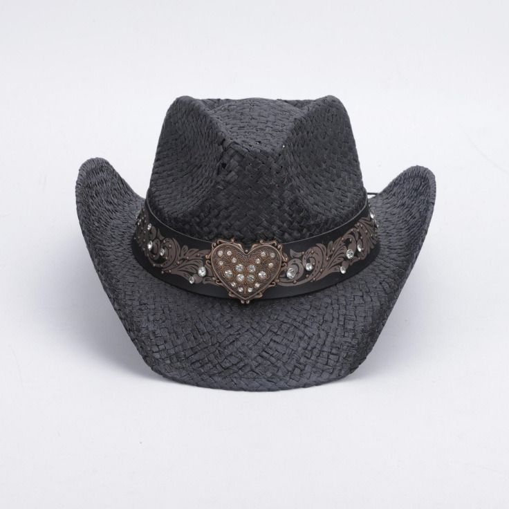 Manufacturer newest black cowgirl straw hats