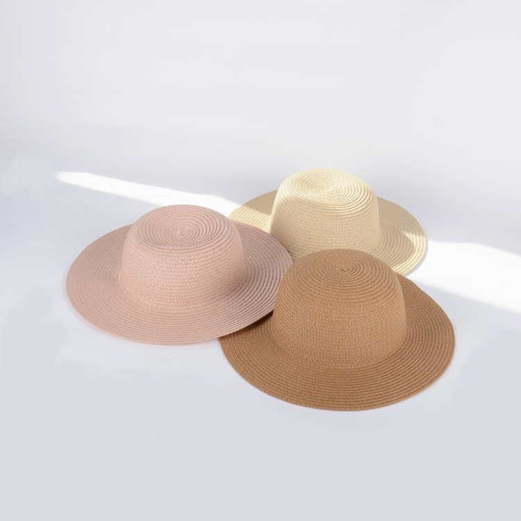 Plain Girls Sun Straw Hat